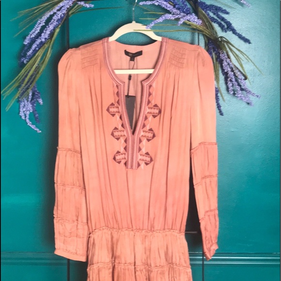🥳HP Frye Odetta Embroidered Split balloon dress - Picture 6 of 8